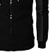 Maiyifu-GJ Men's Fleece Hoodies Full Zip Lightweight Color Block Hoodie Long Sleeve Zip-up Hooded Sweatshirt with Pocket (Black,X-Large)