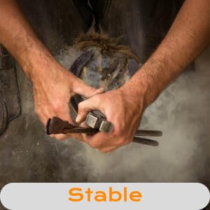 Image of Hoof Knife Farrier Loop Oval Knife Horse Hoof Knife Rubber Wood Handle Multipurpose Cattle Horse Hoof Cutter