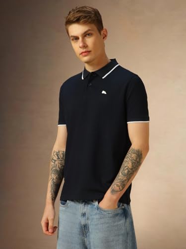 Image of Dennis Lingo Men's Poly Cotton Loose Fit Solid Half Sleeve Polo T-Shirt