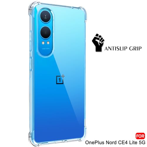Image of TheGiftKart Crystal Clear Back Cover Case for OnePlus Nord CE 4 Lite 5G | Raised Bumps for Camera & Screen Protection | Ultra Clear Soft Silicone Back Case for OnePlus Nord CE4 Lite (TPU, Transparent)