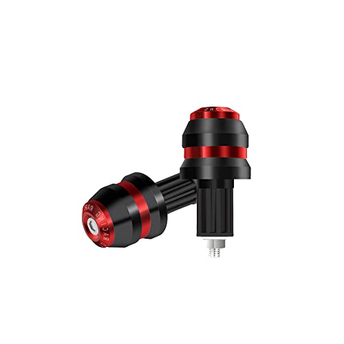 Heart Horse 2pcs Embouts Guidon Moto 22mm Anti-Vibration - Bouchons Poignées CNC Aluminium Noir