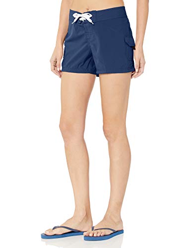 Kanu Surf Women's Breeze Solid Stretch Boardshort, Navy, 4