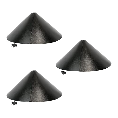 Pack of 3 Audubon Wrap-Around Squirrel Baffles, Black