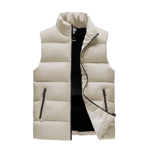 GIBZ Chaleco Acolchado Hombre, Chalecos sin Manga Casual Ligero Cálido, Chaqueta Invierno Cuello Alto, Acolchados Cazadora con Bolsillos