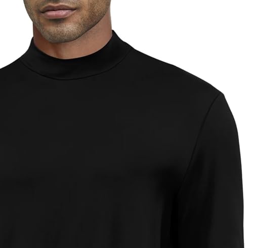 Men's Fashion Shirts Long Sleeve Mock Turtleneck T-Shirts Casual Thermal Undershirt Tops2