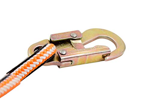 Pelican Rope Positioning Lanyard With Steel Snap Hook (1/2 Inch X 10 Feet) – Polyester Rope, Adjustable Lanyard, For Fall Protection, Arborist, Tree Climbers #TOP1