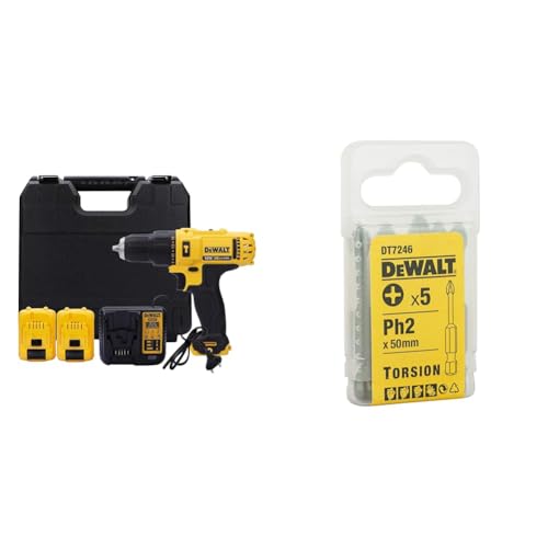 Image of DEWALT DCD716D2 10.8V 10mm XR Lithium-Ion Cordless Hammer Drill Machine /Driver with 2x2.0 Ah Batteri