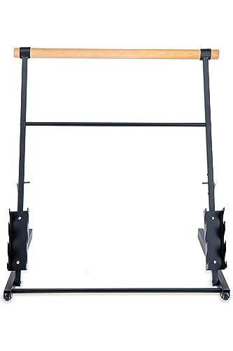 U can - Barra de barre Ballet plegadiza | Altura ajustable para doblar y mover | Hermosa y facil de guardar | Fija y estable | Rack para pesas y ajuste de soportes | Ideal para danza ejercicio en casa
