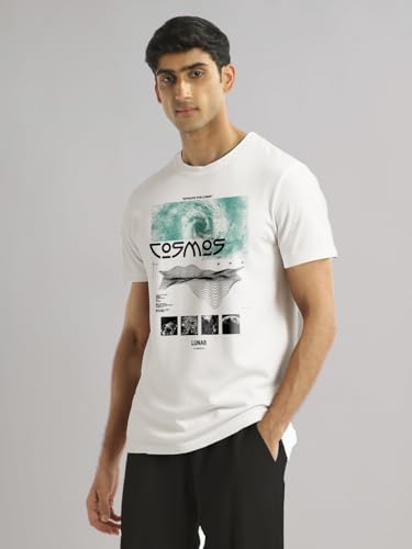 Image of Nobero 100% Cotton T Shirts for Men Stylish | Regular Fit | Graphic Printed T Shirts for Men 180 GSM Combed Cotton | Round Neck Half Sleeve