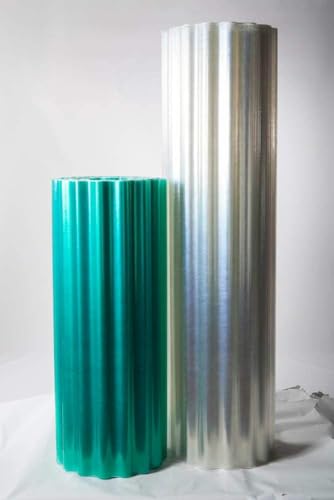 Fogli Pretagliati di Vetroresina Ondulata di colore neutro e verde per coperture e protezioni disponibile in varie misure di altezza e lunghezza (Neutro, altezza 200 cm)
