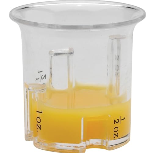 HIC Kitchen E-Z 4-Step Multi Measure Bar Cocktail Jigger, 0.5-Ounce