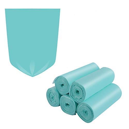 Müllbeutel, biologisch abbaubar, klein, geruchsneutral, kompostierbar, für Badezimmer, Zuhause, Büro, Baby-Windeln (Smaragdgrün, 125 Stück)