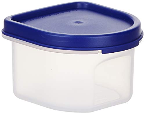 Amazon Brand - Solimo Plastic Storage Containers with Lid, Set of 12 (250ml each), Blue