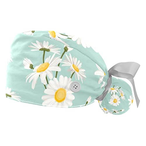 Chapeaux bouffants marguerite contre la transpiration | Casquettes de travail ajustables