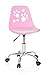 hjh OFFICE Chaises de Bureau, Rose Bonbon, 40 x 44 x 82