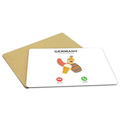 Napperons Germany is Calling Me anti-rayures sets de table souple en liège 4 pièces