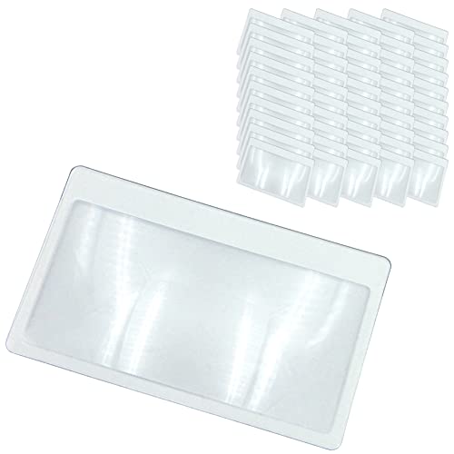 Thorani Pack Of Credit Card Size Pocket Magnifiers, Small Card Magnifier With 3X Magnification, Ultra Thin
