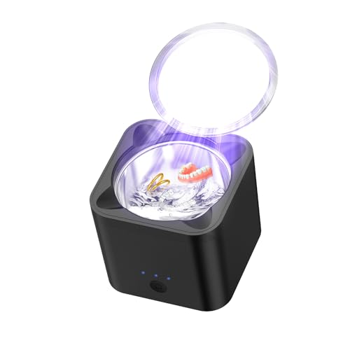 bestyks Limpiador Ultrasonidos Dental 45000hz Ultrasonidos Limpieza Limpiador Ultrasónico Limpiador De Ultrasonidos Joyas 200ml Ultrasonic Cleaner Ferula Dental, Retenedores Alineadores Dientes