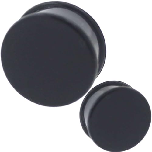 MoDTanOiz Gauges (1 Pair ONLY) (Please Choose Size and Color) Silicone Ear Gauge Plug Size Available 8g (3mm) to 1 3/16