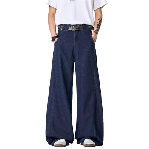 Men's American Retro Denim Jeans Wide Leg Pants - Main Image