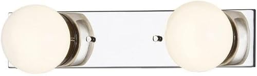 FSN-4042-CLOP-CROM Luna - Barra de baño, cromo pulido, transparente con respaldo de ópalo