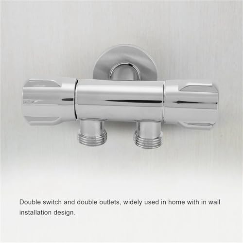 Válvula angular G1/2 de cobre con doble interruptor para grifo de baño 4