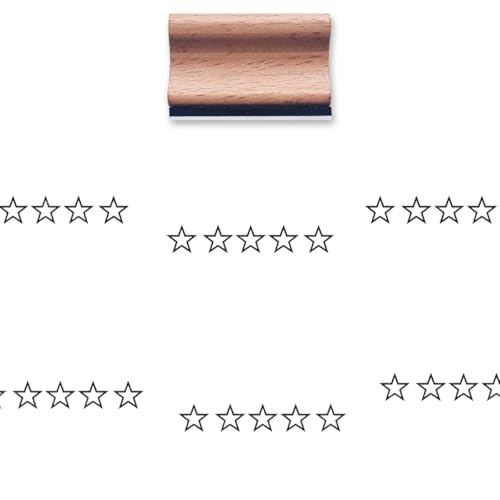 5 Stars Rating Rubber Stamp, 1.3inch Stamp for Scrapbooking Card Making Crafting