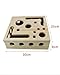 Cat Scratch Puzzle Enrichment Box Nail File Stress Free Alternative to Clippers and Grinders, Wooden Cat Nail File Scratcher Felines Files Claws Maze Box, Puzzle Enrichment Toy with Bell Ball(1pc)