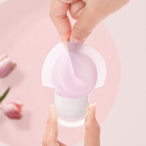 3pcs Portable Silicone Travel Bottle Set, Leak Proof Squeezable Tubes, 60ml Size Bottles Go Tubs Travel, Carry-On Approved Airline Security Kit, Refillable Liquid Containers for Shampoo, Conditioner4