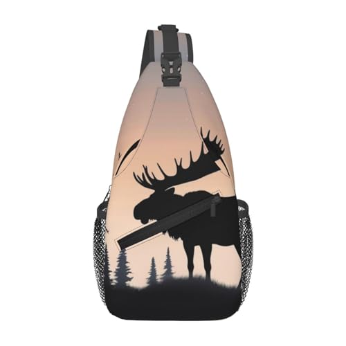 Mochila cruzada de pecho para senderismo unisex miniatura 1