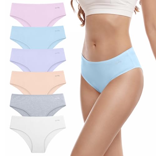 Bragas De Algodón Con Encaje Para Mujer - Cintura Alta, Diseño Con Flores, Cómodas Y Delicadas