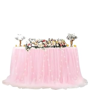 L6NqIAG Tüll Tischrock für Partys (6FT)