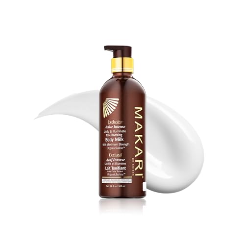 MAKARI Exclusive Skin Care 2-Piece Gift Set | Self-Care Kit with Body Milk Lotion with Organiclarine & Exfoliating Soap | Beauty Gift Set for Women with Free Makeup Bag