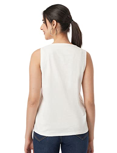 Image of FYLTR Women's 100% Cotton Sleeveless | V-Neck Regular Fit Top | Western Tops for Women