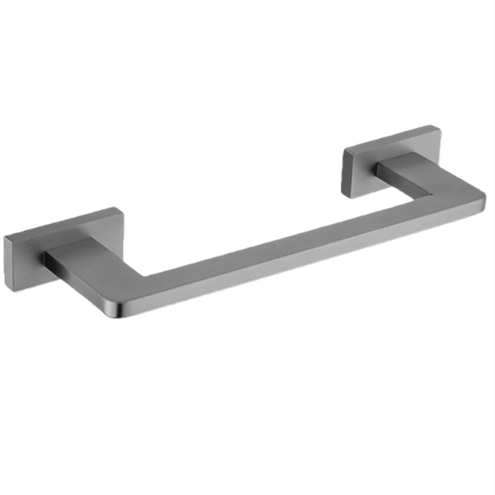 Gunmetal Stainless Steel Bathroom Hardware Towel Rack Toilet Paper Holder,Toilet Brush,Robe Hook Towel Bar Holder Grey Stainless,Towel ring A