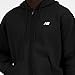 New Balance Men's Sport Essentials Logo Fleece Full Zip, Black, Medium
