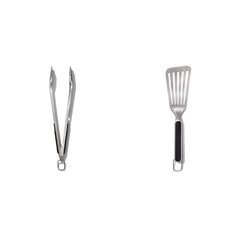 OXO Good Grips Grilling Tools, Tongs and Turner, Black