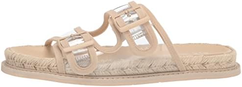 A|X Armani Exchange Women's Clear 2-Strap Slide Espadrille Sandal, Red, 7.5 | Image 7