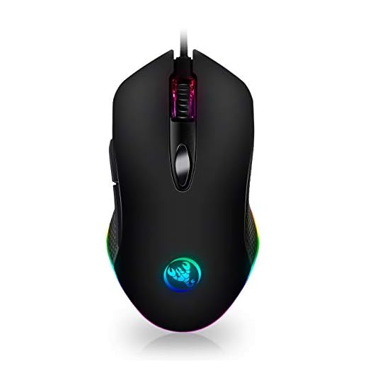 ANEWKODI Gaming Mouse Wired, 6 Programmable Buttons,RGB Light Mode,4800 Adjustable DPI,Optical PC Gaming Mouse,Comfortable Grip Ergonomic Gaming Mice