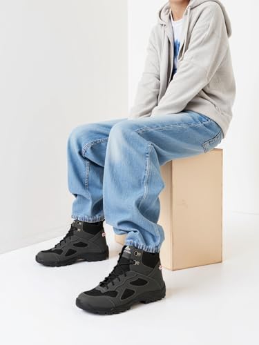 Image of Leo Men's Waterproof Non-Slip Lightweight Outdoor High Top Ankle Boots For Men