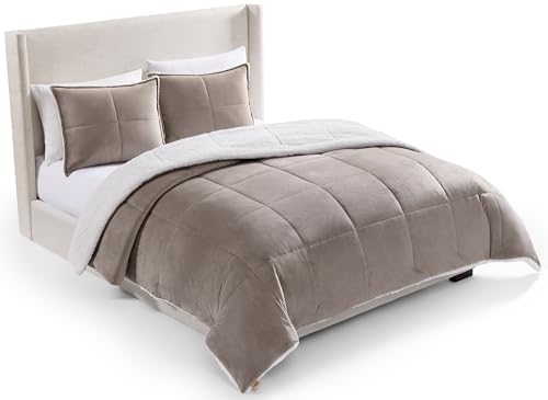 UGG Blissful Queen Comforter Set, Cozy & Reversible, 3-Piece, Brown Fawn - image 1