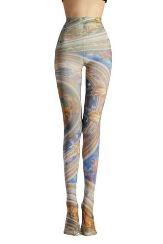 Image of Sahabowi Women's Sheer Tights, Digital Print Designs Stockings