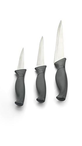 Image of Stainless Steel 3 Pieces Professional Knife Set | Chef Knife Set | Non Slip Handle | Knife Set for Kitchen, Home, Hotel Purpose
