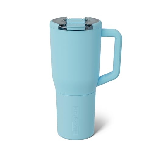 Image of BruMate Muv - 35oz 100% Leak Proof Insulated Coffee Mug with Handle & Lid - Stainless Steel Coffee Travel Mug - Double Walled Coffee Cup (Glacier)