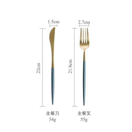 Cuchillo y tenedor acero inox elegante diseño redondo miniatura 2