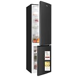 Exquisit Kühl-Gefrierkombination 253 l No Frost | Energieklasse C | leise 39 dB | schmal 54,5 cm | Schnellgefrieren | KGC5265-70-NF-040C inoxlook-az | Inoxlook az