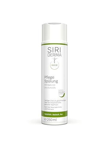 SIRIDERMA Pflege-Spülung | Ohne Parabene und Silikone | Vegan | Bei trockener Kopfhaut und Haare (ohne Parfum, 250 ml)