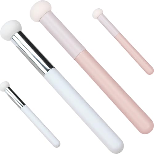 Ciieeo Pincel Corrector Tipo Hongo 4 Piezas Herramienta Cosmética Compacta para Aplicación Precisa en Rostro Uso Diario Maquillaje Mujer