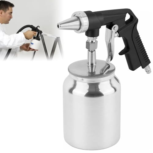 Pistolet de Sablage, Sableuse Pneumatique avec Buse 6mm Et Réservoir 1l, Pistolet Sablage Idéal pour Éliminer La Rouille Polir Surfaces Verre Métal Pierre