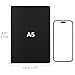 ZCZN A5 Lined Notebooks, 12 Pack Ruled Notepad, Black Kraft Cover Travel Journal for School, Work & Notes